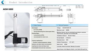 Ip43 trong nhà tuyến tính thiết bị truyền động 6000n-800 mét Max đột quỵ, 12-48V DC cho tủ trưng bày & Thiết bị phòng thí nghiệm - Product Image 4