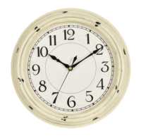 Horloge murale à aiguilles en quartz de style antique à vendre, décoration d'intérieur, plastique rond vintage, salon