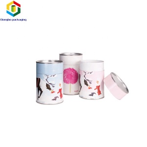 Couleur Imprimé En Carton Biodégradable En Plastique Couvercles Papier Tube Haut De Gamme Cylindrique Café Papier Tube - Product Image 2