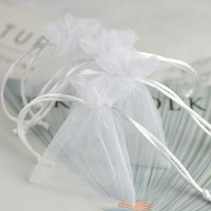 Wholesale Customized Logo Organza Small <b>Drawstring</b> Satin Mesh Storage Bags for Jewelry Gift & Personalized Promotional Items - Product Image 6