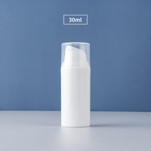 Botella de bomba sin aire recargable PP doble capa borde plateado caja de crema contenedor cosmético de plástico botella a prueba de fugas para loción - Product Image 6