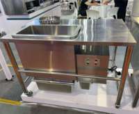 Table à paner électrique KFC pour cuisine commerciale 220V en acier inoxydable avec tamisage automatique de la poudre 0,12 kW Garantie 1 an