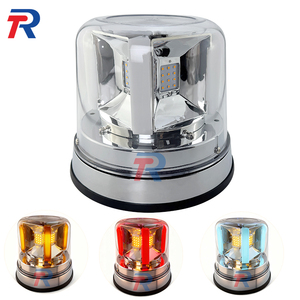 Luz de Advertencia Giratoria <span class=keywords><strong>LED</strong></span> de Alta <span class=keywords><strong>Intensidad</strong></span> de 12-24V, Luz Estroboscópica Intermitente Impermeable IP65 para Camiones, Remolques y Montacargas - Product Image 1