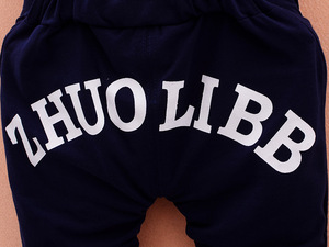 Ropa Infantil al por Mayor, Conjuntos de Pantalones Negros de Manga Corta para Bebés Recién Nacidos - Product Image 3