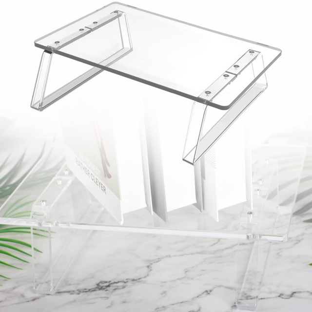 Acrylic Monitor Stand Riser Clear Acrylic Computer Monitor Stand Computer Desk Organizer Shelf for Multi Media Computer