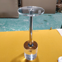 Table d'appoint ronde de luxe moderne, table basse en acrylique transparent, pliable, meubles pour salon, prix d'usine