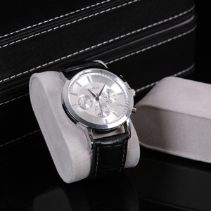 Custom Luxury Leather Watch <b>Storage</b> <b>Box</b> Jewelry Watch Packaging <b>Box</b> with Glass Top - Product Image 2