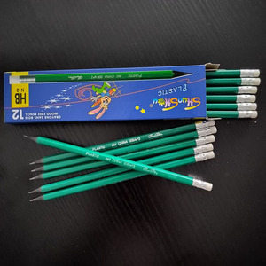 Juego de Lápices de Grafito HB de Alta Calidad para Niños, con Cuerpo Verde y Goma de Borrar, en Plástico - Product Image 2