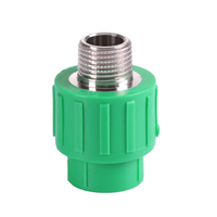 Raccord direct fileté mâle PPR en gros d'usine, adaptateur mâle PPR, raccord de plomberie pour système de conduite d'eau