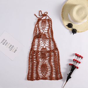 JSN9202663 2022 fabbrica fatta a mano all'uncinetto lunga <span class=keywords><strong>spiaggia</strong></span> Cover up per le donne - Product Image 5