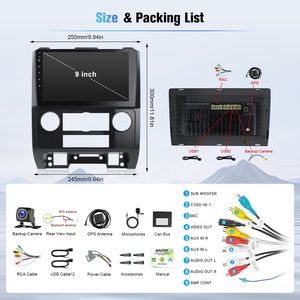 Radio <span class=keywords><strong>Reproductor</strong></span> Multimedia para Auto con Pantalla MP5 de 9 Pulgadas, 2 DIN, 2+32 GB, Android Auto y CarPlay, para Ford Escape 2007-2012, Venta al Por Mayor - Product Image 6