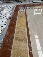 Carreaux de sol en marbre poli à jet d'eau, design moderne personnalisé, pour la décoration d'hôtels et de villas, respectueux de l'environnement