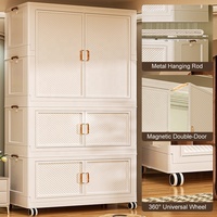 Armoire de rangement pour vêtements d'enfants DAYOOH, amovible, écologique, durable, armoire à linge portable, pliable, en plastique