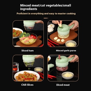 <b>Multifunctional</b> Daily Use Kitchen Tool Plastic Garlic Masher Electric Meat/ <b>Vegetable</b> Chopper Gatling Design Manual Operation - Product Image 5