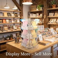 Usine en gros acrylique rotatif présentoir organisateur de comptoir pour cartes de visite cartes de voeux brochures-pour utilisation en magasin