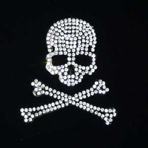 ドラゴン熱転写印刷ステッカークリスタルガラスビーズデカールラインストーンアイロンアップリケホットフィックスラインストーンパッチ - Product Image 3