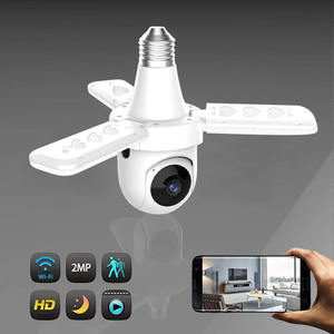 كاميرا لمبة إضاءة E27، كاميرا واي فاي ملونة بالكامل، كاميرا بانورامية عالية الدقة لاسلكية على شكل رأس مصباح للمراقبة - Product Image 4