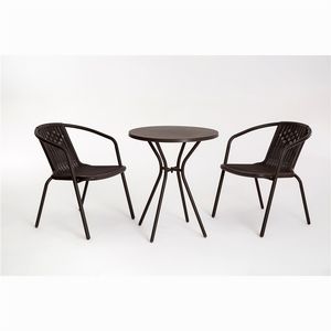 Youya-كرسي طاولة ورائد تجاري مع مظلة لغرفة خارجية, مجموعة حديقة 5 قطع للحديقة والفناء - Product Image 2