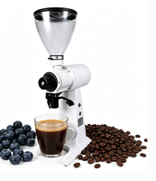 Moulin à café commercial de grande taille HY 98 mm, machine à moudre les grains de café électrique professionnelle, meule en acier inoxydable pour espresso