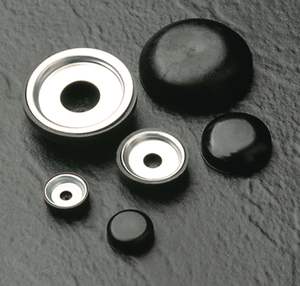 Convient pour vis à tête surélevée Encliquetage sur rondelle en acier à bride Capuchons et rondelles de finition en PEBD - Product Image 2