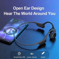Casque de natation sportif binaural sans fil à conduction osseuse à oreille ouverte Aftershock