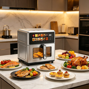 Friteuse à air Anbolife OEM 10L avec écran couleur LED, <span class=keywords><strong>tiroir</strong></span> et grille antiadhésifs, élément chauffant inférieur, jusqu'à 80 % moins de graisse, CE - Product Image 4