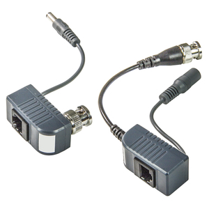Transductor de video Balun con fuente de alimentación, 1 canal, 2 piezas para sistema de vigilancia CCTV - Product Image 1