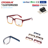 Hochwertige Optische Brillenfassung Klassischer Quadratischer PC-Rahmen Blaulichtfilter Computer Unisex Retro Optische Fassung zum Lesen