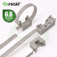 FSCAT Attaches de câble en nylon autobloquantes 7.6x280mm Attaches de câble en plastique pour montage sur selle en nylon 66