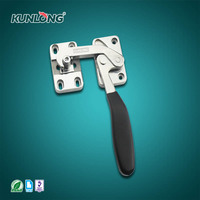 Poignée de porte à compression pour four industriel KUNLONG SK1-501-T, en acier inoxydable, avec loquet, finition polie miroir, plaqué zinc, 2 clés