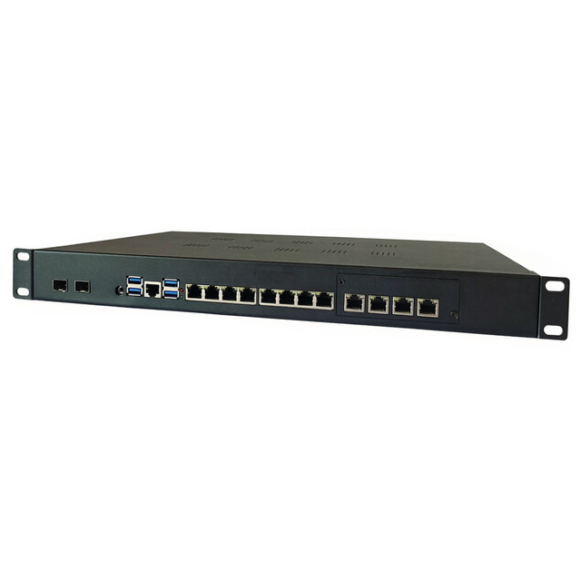 Network Security Appliance Firewall 12x 2.5GbE LAN 4x SFP+ Xeon E5 V3/V4 1U 2U Rackmount UTM VPN Gateway for PfSense OPNsense
