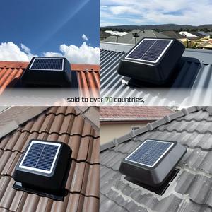Ventilador de Techo Solar de 25W con Control por Aplicación Inteligente, Ventilador de Ático de 14'' de Acero Galvanizado con Certificación CE - Product Image 3