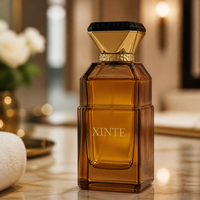 Flacon de parfum en verre mat de luxe, best-seller, 100 ml/50 ml, dégradé marron, flacon de parfum vide avec emballage boîte et couvercle de luxe