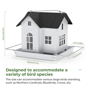 Солнечная кормушка для птиц Junsu: подвесная, металлическая, с подсветкой, прочная, со съемной крышкой, легко заправляемая, для улицы - Product Image 6