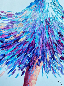 Pittura Ballerina di arte della parete di danza moderna testurizzata - Product Image 2