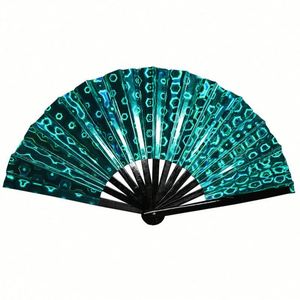 Large Hand Fan Custom Black Big Size Wholesale Bamboo Printed Hand Fan - Product Image 1