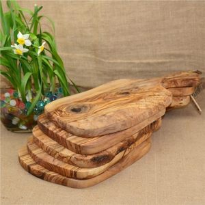 Planche à découper ronde en bois d'olivier italien de 30 cm, écologique et non toxique, pour fromage et pizza, vente en gros d'usine - Product Image 6