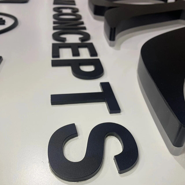 Durable Energy Saving logo Panneau Mural LED Letters Signage for Interior & Construction Contractor