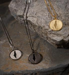 Collar de Acero Inoxidable con Moneda de Palestina, Collar con Mapa y Bandera de Palestina, Venta al por Mayor y Personalizado - Product Image 3