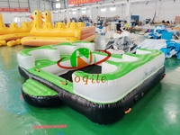 Tente de plate-forme gonflable commerciale Bana Aqua île d'eau flottante île de fête gonflable