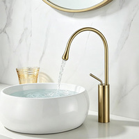 Robinet de lavabo créatif pour salle de bain, mitigeur de comptoir avec eau chaude et froide