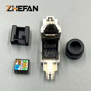 Factory Price CAT6A Toolless Ethernet <strong>Connector</strong> Gold Plated Plug Shielded Ethernet Tool Free Modular Plug STP <strong>RJ45</strong> Connectors - Product Image 4