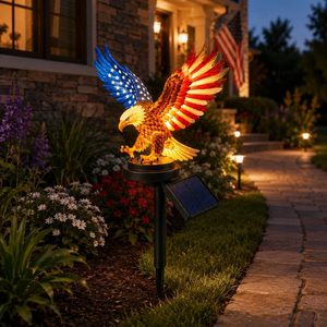 Lámpara Solar Decorativa con Forma de Águila para Jardín, con Luz LED, Alimentada por Energía Solar, para el 250 Aniversario de la Independencia de Estados Unidos - Product Image 2