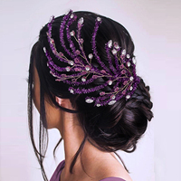 YouLaPan – Pièce de cheveux de mariée exquise, faite à la main, avec plumes artificielles, élégante, pour banquet et danse, YXA376