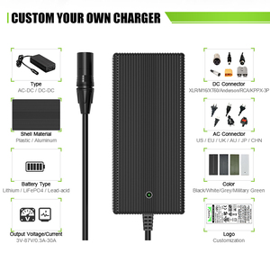 Sạc pin <span class=keywords><strong>Lithium</strong></span> nhanh cho xe đạp điện, xe máy điện 24V 29.4V 36V 42V 48V 54.6V 60V 67.2V 3A 4A 5A - Product Image 4