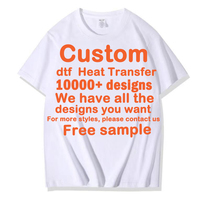 Conceptions de transferts dtf personnalisés vinyle de transfert de chaleur prêt à presser autocollant imprimé dtf personnalisé pour les transferts de chaleur de t-shirts