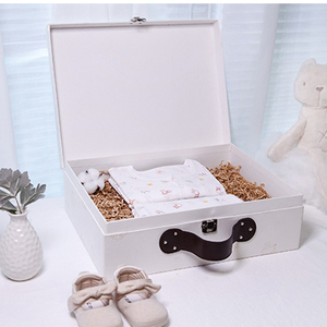 Boda maleta papel de cartón para bebé ducha volver caja de regalo con la manija - Product Image 2
