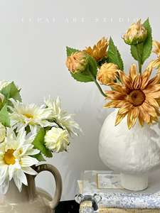 Klasik doku nemlendirici yapay Lotus yağlıboya duş Ins tarzı ev oturma odası için masaüstü fotoğraf sahne - Product Image 5