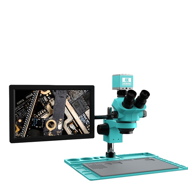 RF4 RF7050TVD2-4KC1- M156 Stereo Microscope 3840x2160 4K ultra HD Camera and 15.6 Inch 4K Display for Mobile Phone Maintenance