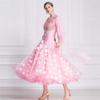 B-18442 Personnalisé Offre Spéciale Rayonnant Rose Danse Robe Moderne de Haute Qualité Robe De Danse De Salon Pour La Concurrence